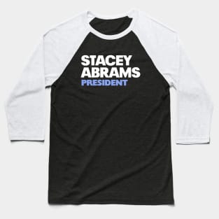 Stacey Abrams For 2024 President Purple Campaign Logo Sticker Baseball T-Shirt